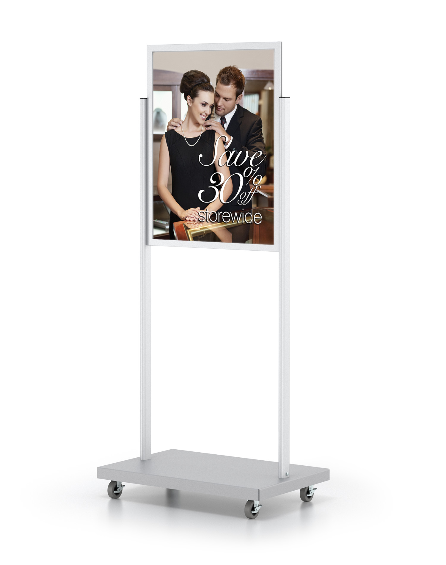 Rolling Poster Stands, Floor Standing Sign Holders