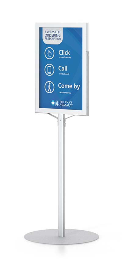 Handheld Sign Stand Holder Sign Stands for Display Stainless Steel - Silver  - 16 x 11 - Bed Bath & Beyond - 37829942