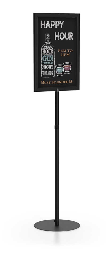 2x Poster Stands Double-Sided Pedestal Sign Stand Adjustable Height Display  Rack