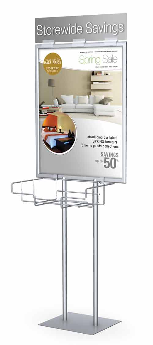 22wx28h Double Sided Metal Poster Stand