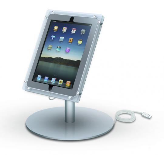 iPad Holder with Locking Function | Black Steel