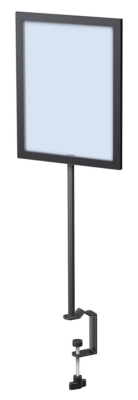 Adjustable Sign Holder with Clamp, Tabletop Sign Holders