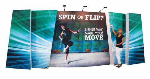 Flip 20' Exhibit Kits spin view