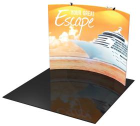 Tension Fabric Displays/Backwalls - Formulate 10 feet Horizontal Curve