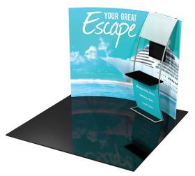 Tension Fabric Displays/Backwalls - Formulate 10 feet Horizontal Curve