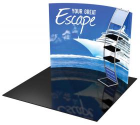 Tension Fabric Displays/Backwalls - Formulate 10 feet Horizontal Curve