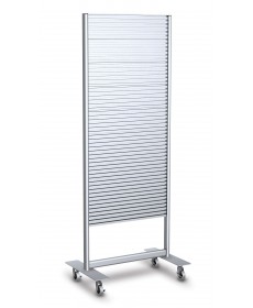 Rolling Slatwall Stand on the Wheels, Double Sided