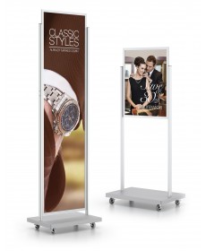 Rolling poster sign stand, Hercules Roll Around SignHolders