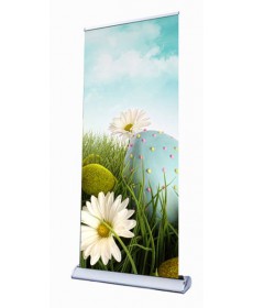 Price includes Deluxe Roll-Up banner stand with 33"x81" banner printing