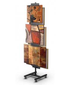 Standard Art Tree holds up to 6 pieces of art, adjustable shelves