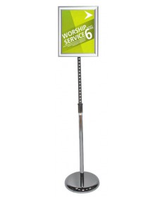 Advocate Height adjustable 8.5x11 pedestal sign holder stand