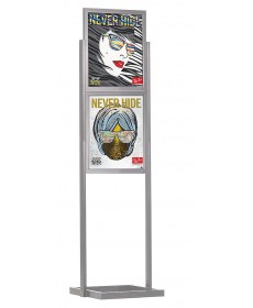 2 tier economy poster sign holder stand