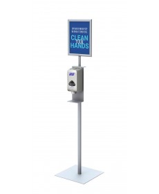 Automatic hand sanitizer dispenser sign holder stand