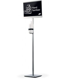 Info Sign Floor Stand with attachment for the hand sanitizer