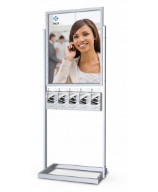 22x28 poster frame with double uprights and pamphlet holders