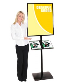 22x28 poster sign holder stand with removable shelf