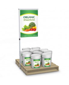 6' high sign holder for pallet merchant display