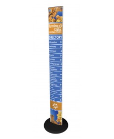 6' high two-sided sign display tower