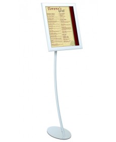 Floor standing Pedestal stand with curved upright