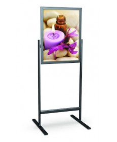 24x36 SnapFrame poster stand with double uprights and feet