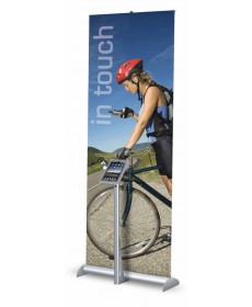 Hybrid Pro Tablet Stand with Mercury Retractable Banner Stand