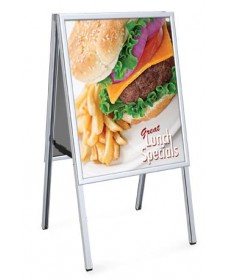 Black A-Frame Sidewalk Sign Holder, 24" x 36" Perfex frame