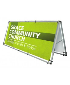 3x8 Outdoor Horizontal Banner A-Frame Stand