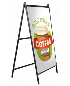 Outdoor metal Slide-In A-Frame for 24" x 36" Sign Panels