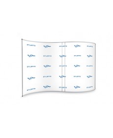 10' S-curved Mega Wave tradeshow booth backwall