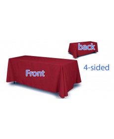 4 sided blank table throw for tradeshow