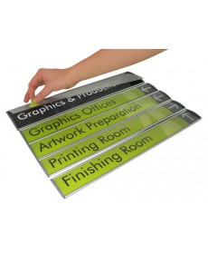 Hanging Directories sign holder includes protective overlay lens and suction cup