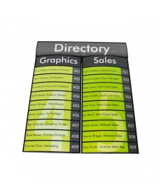Wall projecting combined directory sign