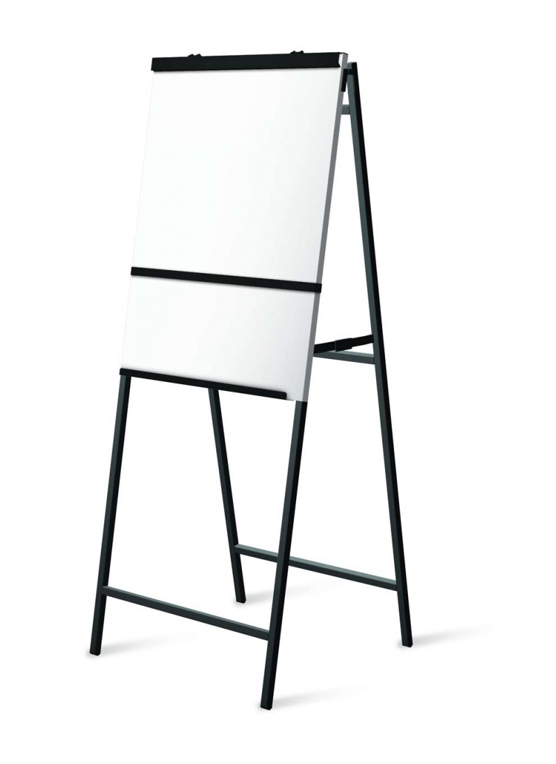 Classic A-Frame Easel: 1525W, White Erasable Aluminum A-Frame Easel