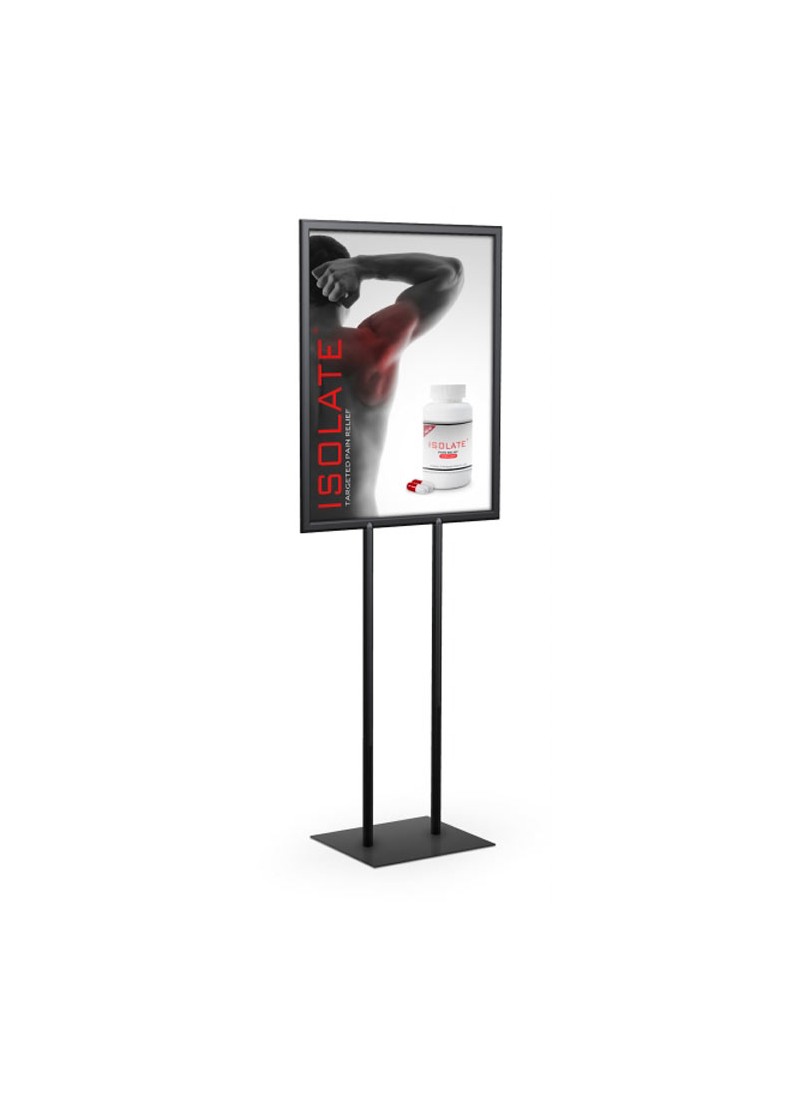 22wx28h Double Sided Metal Poster Stand, Floor Standing Sign Holders