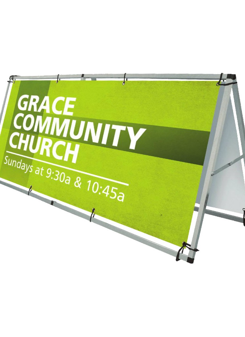 Horizontal A Frame Outdoor Banner Stand Outdoor Sign