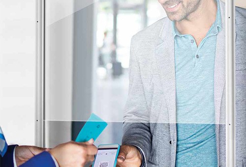 Floor Standing Cashier Shield