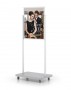 22"x28" Single tier Rolling Poster Stand with 4 casters