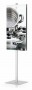 6' high rigid sign board display stand with sign clips