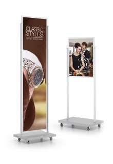 Rolling poster sign stand, Hercules Roll Around SignHolders