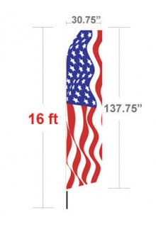 16ft Econo Feather Flag Kit
