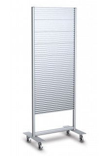 Rolling Slatwall Stand, 1 Sided, 70" High