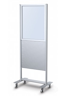 Rolling Slatwall Stand, 2-Sided with 22" x 28" Frame