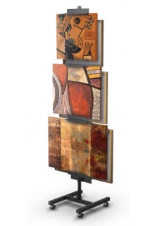 Standard Art Tree holds up to 6 pieces of art, adjustable shelves