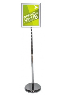 Advocate Height adjustable 8.5x11 pedestal sign holder stand