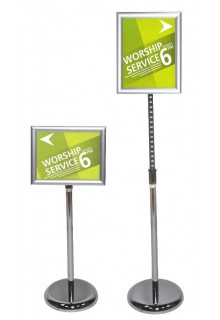 Floor Standing Sign Holders - Advocate Pedestal Sign Stand 8.5"x11"