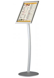 Curved floor standing sign holder stand 11x17