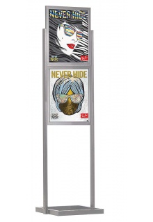 2 tier economy poster sign holder stand