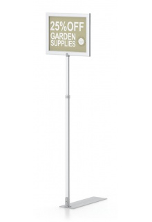 Pedestal sign stand for merchant display