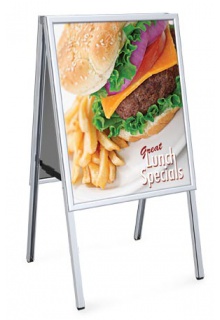 Black A-Frame Sidewalk Sign Holder, 24" x 36" Perfex frame