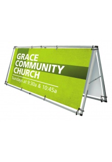 3x8 Outdoor Horizontal Banner A-Frame Stand